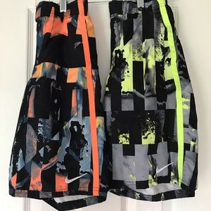 2 Pairs Nike Swim Trunks Boys MEDIUM 9-11yrs